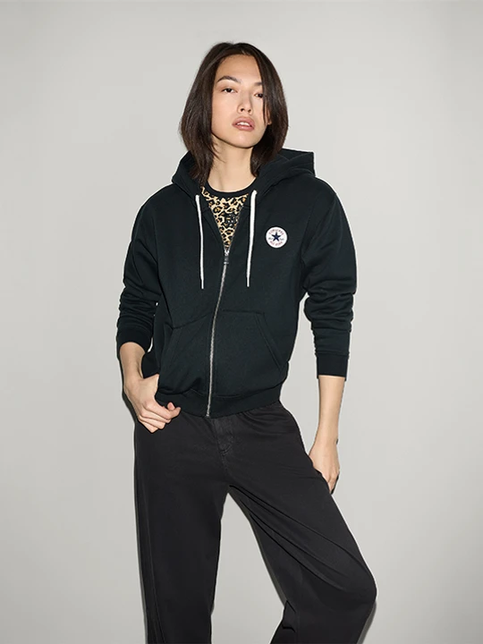 Zdjęcie produktu Bluza z kapturem damska Signature Full‑Zip Converse