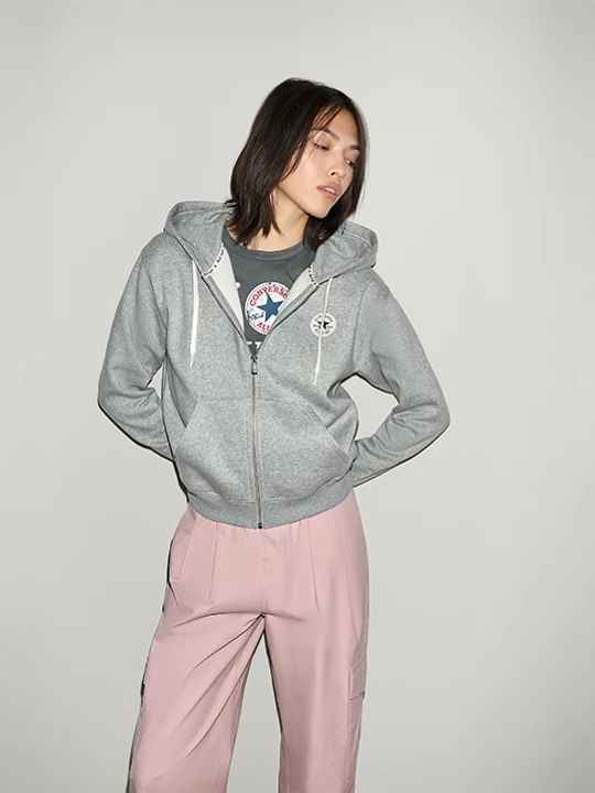 Zdjęcie produktu Bluza z kapturem damska Signature Full‑Zip Converse