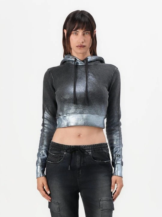 Zdjęcie produktu Bluza z kapturem Diesel antracytowy melanż