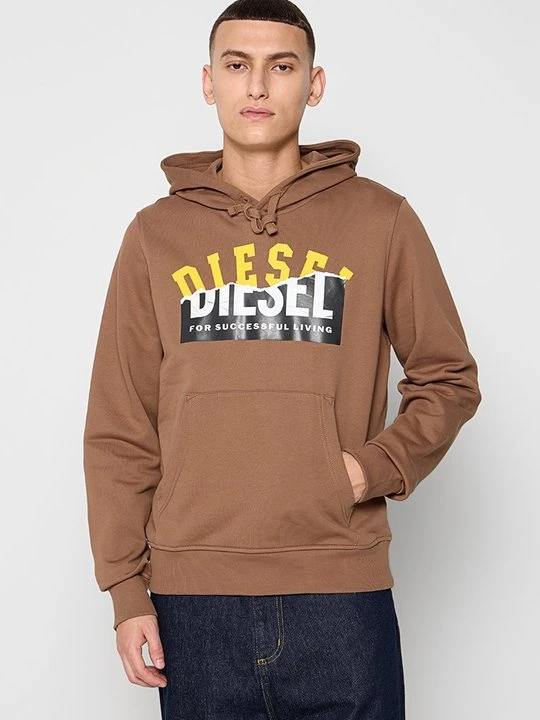 Zdjęcie produktu Bluza z kapturem Diesel brązowy