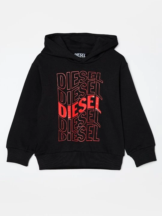 Zdjęcie produktu Bluza z kapturem Diesel antracytowy melanż