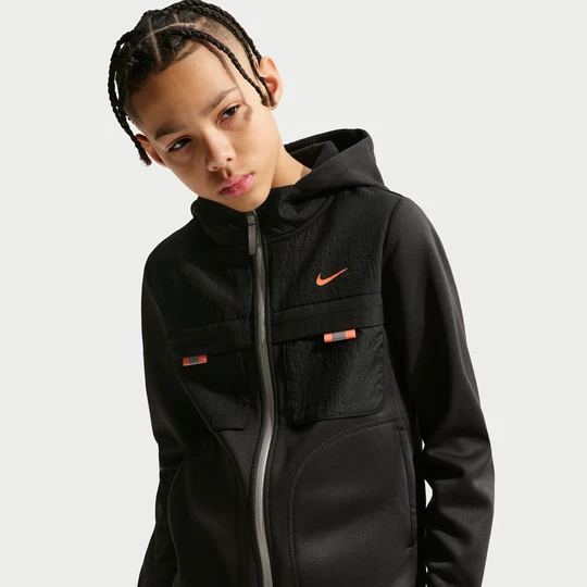 Zdjęcie produktu Bluza z kapturem dla dużych dzieci Nike City Utility - Czerń