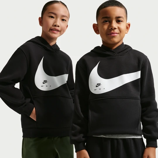 Zdjęcie produktu Bluza z kapturem dla dużych dzieci Nike Club - Czerń
