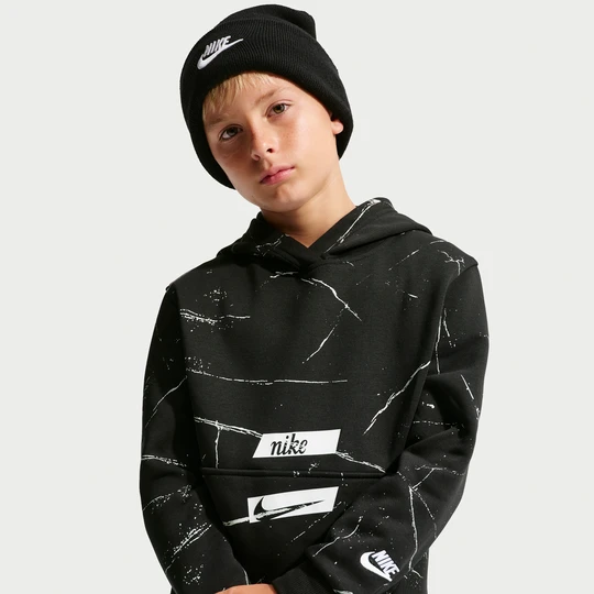 Zdjęcie produktu Bluza z kapturem dla dużych dzieci Nike Club - Czerń