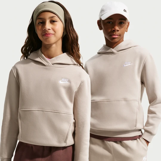 Zdjęcie produktu Bluza z kapturem dla dużych dzieci Nike Club Fleece - Brązowy