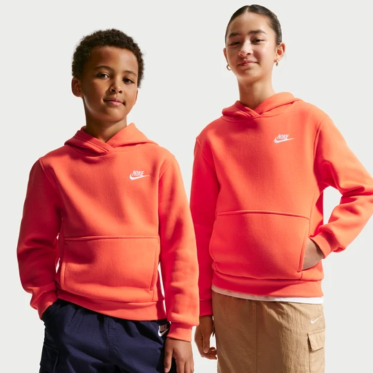 Zdjęcie produktu Bluza z kapturem dla dużych dzieci Nike Club Fleece - Pomarańczowy
