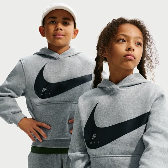 Zdjęcie produktu Bluza z kapturem dla dużych dzieci Nike Club - Szary