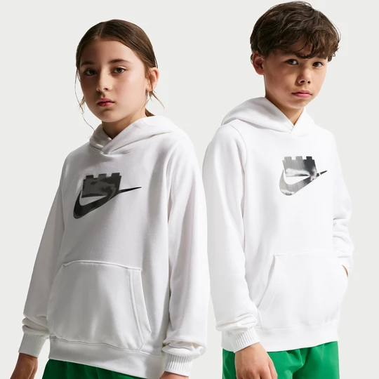 Zdjęcie produktu Bluza z kapturem dla dużych dzieci Nike x LEGO® Collection - Biel