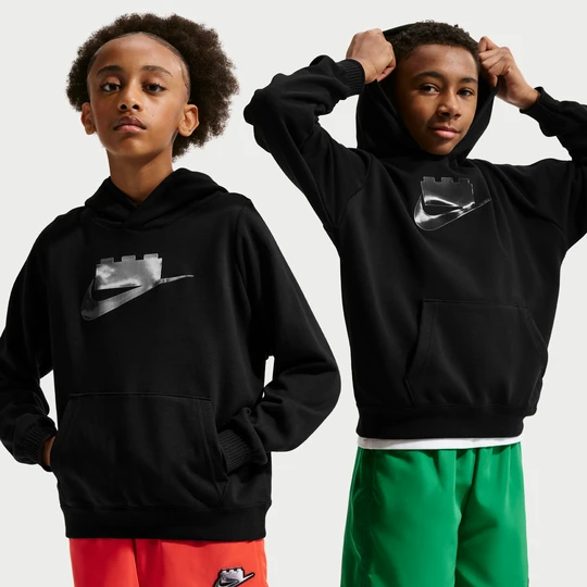 Zdjęcie produktu Bluza z kapturem dla dużych dzieci Nike x LEGO® Collection - Czerń