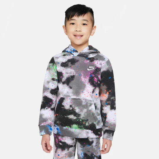 Zdjęcie produktu Bluza z kapturem dla małych dzieci Nike Club Fleece - Czerń