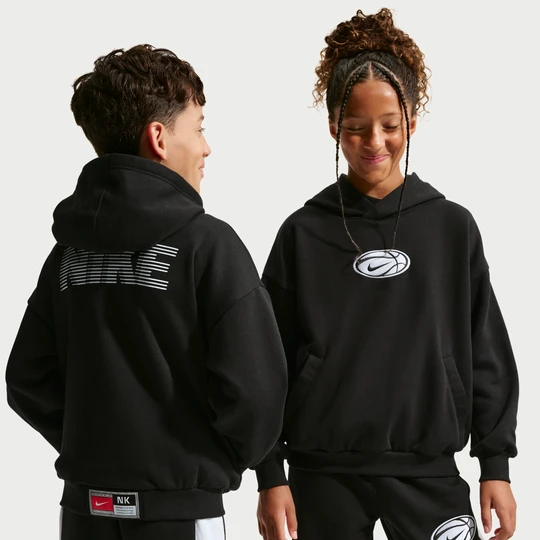 Zdjęcie produktu Bluza z kapturem do koszykówki dla dużych dzieci Dri-FIT Nike - Czerń