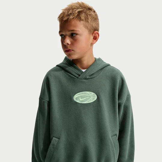 Zdjęcie produktu Bluza z kapturem do koszykówki dla dużych dzieci Dri-FIT Nike - Zieleń