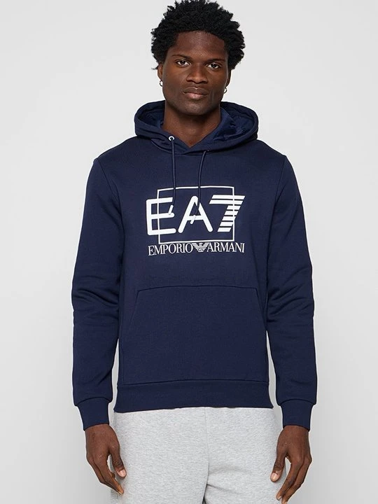 Zdjęcie produktu Bluza z kapturem EA7 Emporio Armani niebieski
