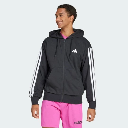 Zdjęcie produktu Bluza z kapturem Essentials 3-Stripes French Terry Full-Zip Adidas