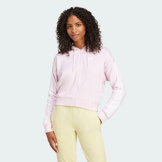 Zdjęcie produktu Bluza z kapturem Essentials 3-Stripes French Terry Full-Zip Adidas