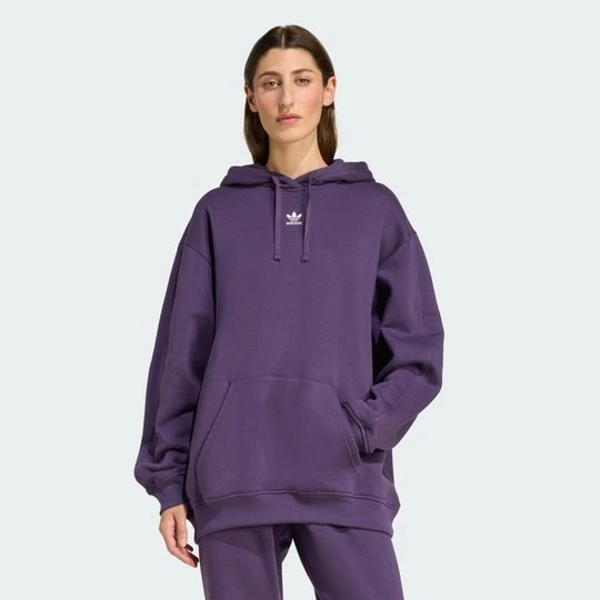 Zdjęcie produktu Bluza z kapturem Essentials Oversized Fleece Adidas Aurora Plum