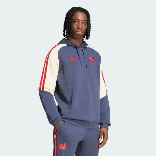 Zdjęcie produktu Bluza z kapturem Francja Rugby Adidas Shadow Navy
