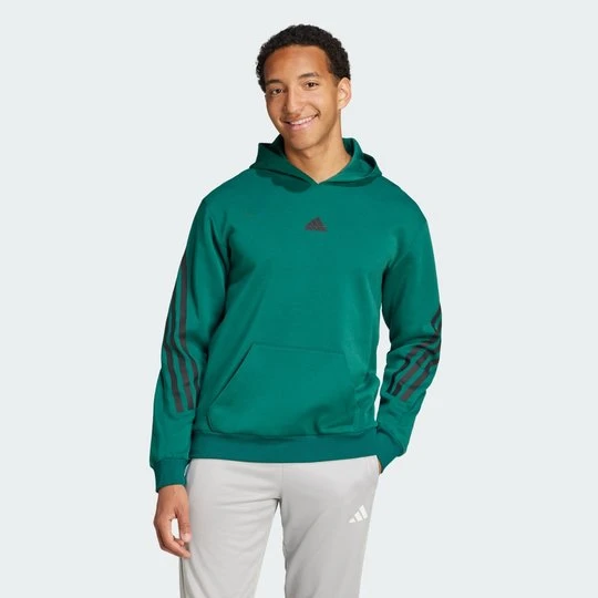 Zdjęcie produktu Bluza z kapturem Future Icons 3-Stripes Adidas Collegiate Green