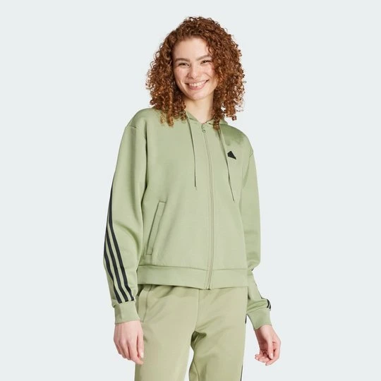 Zdjęcie produktu Bluza z kapturem Future Icons 3-Stripes Full Zip Adidas Tent Green