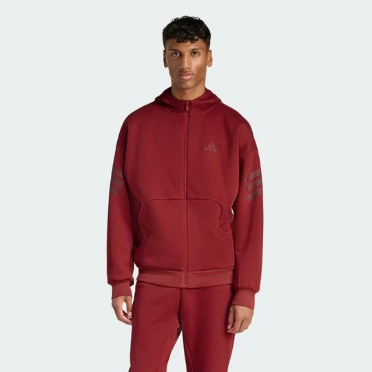 Zdjęcie produktu Bluza z kapturem Future Icons 3-Stripes Full-Zip Adidas Active Maroon