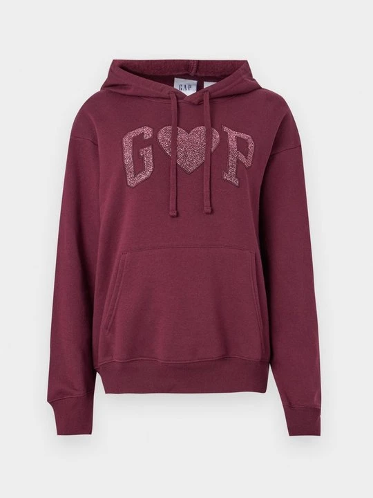 Zdjęcie produktu Bluza z kapturem GAP ciemnoczerwony