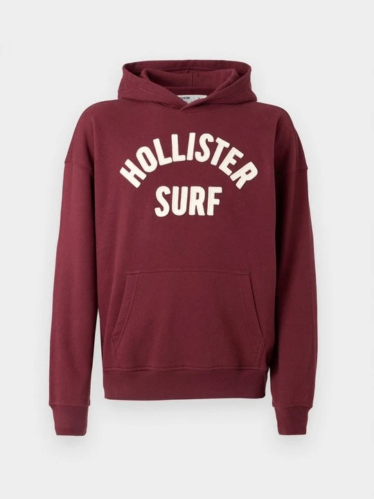 Zdjęcie produktu Bluza z kapturem Hollister Co. ciemnoczerwony