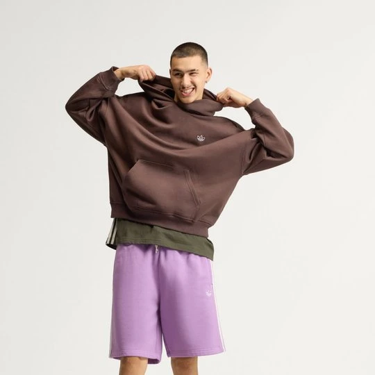 Zdjęcie produktu Bluza z kapturem i 3 paskami adiSignature Adidas brązowy