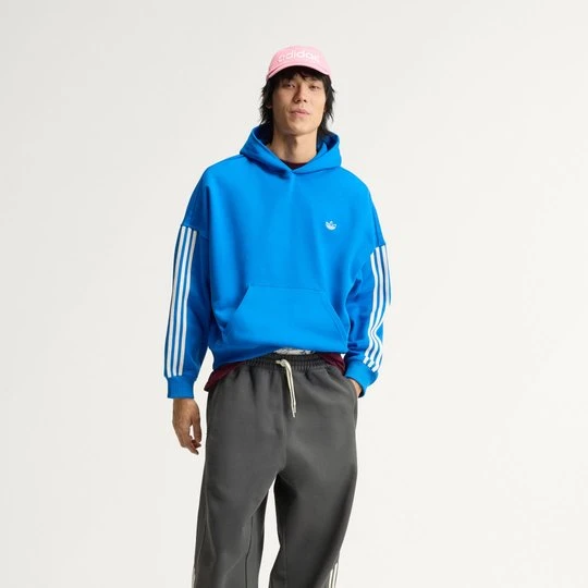 Zdjęcie produktu Bluza z kapturem i 3 paskami adiSignature Adidas niebieski