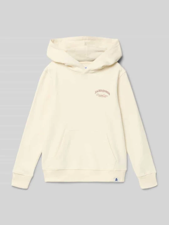 Zdjęcie produktu Bluza z kapturem i kieszenią kangurką Jack&Jones Écru