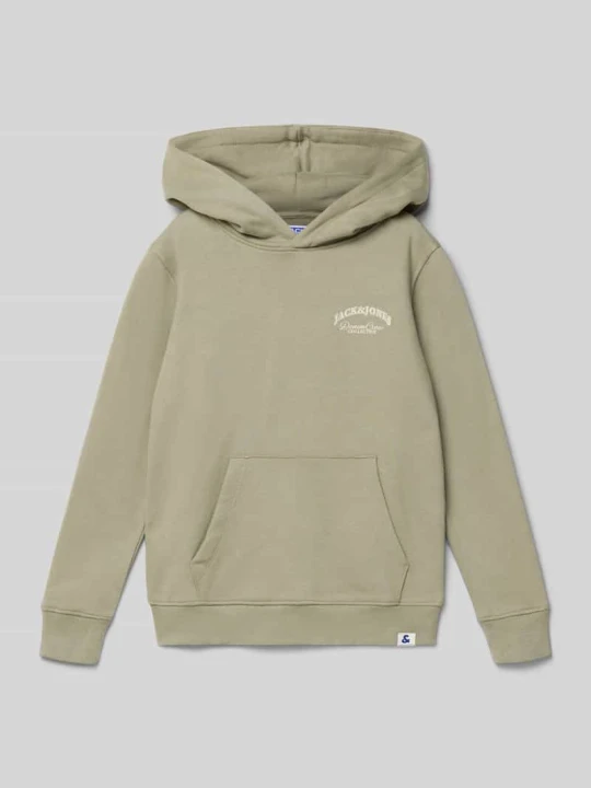 Zdjęcie produktu Bluza z kapturem i kieszenią kangurką Jack&Jones Zielony