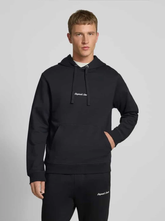 Zdjęcie produktu Bluza z kapturem i kieszenią kangurką Jack&Jones Czarny