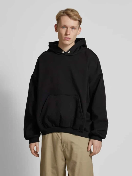 Zdjęcie produktu Bluza z kapturem i kieszenią kangurką model ‘Leon’ Weekday Czarny