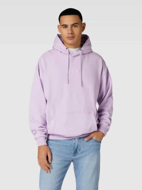 Zdjęcie produktu Bluza z kapturem i nadrukiem z logo i motywem z tyłu Karl Kani Jasnofioletowy