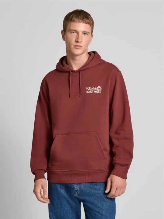 Zdjęcie produktu Bluza z kapturem i nadrukiem z logo model ‘DONUT HOUSE’ Dickies Bordowy