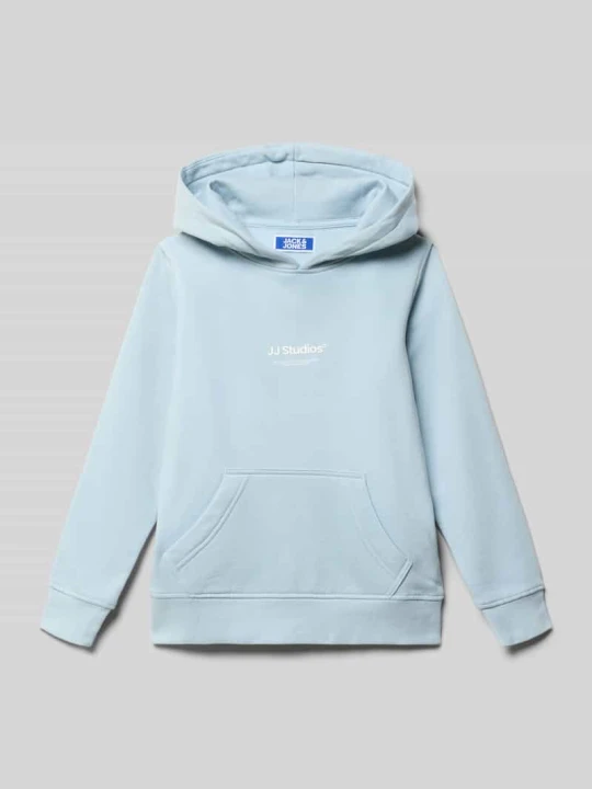 Zdjęcie produktu Bluza z kapturem z nadrukiem z logo Model 'SOHO' Jack&Jones Błękitny