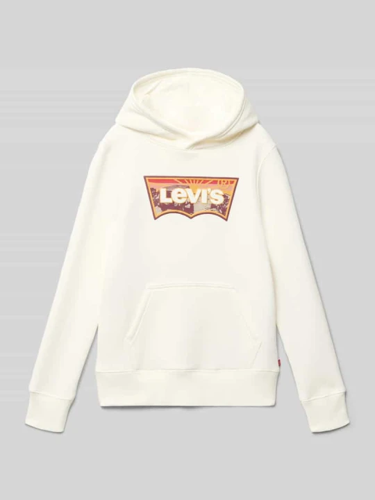 Zdjęcie produktu Bluza z kapturem i nadrukiem z logo model ‘SUNRISE BATWING’ Levi's Złamany biały