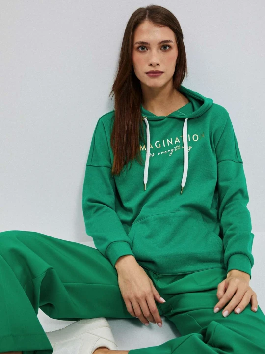 Zdjęcie produktu Bluza z kapturem i napisem Moodo