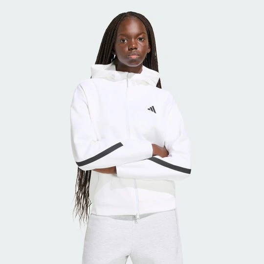Zdjęcie produktu Bluza z kapturem i suwakiem na całej długości adidas Z.N.E. biały