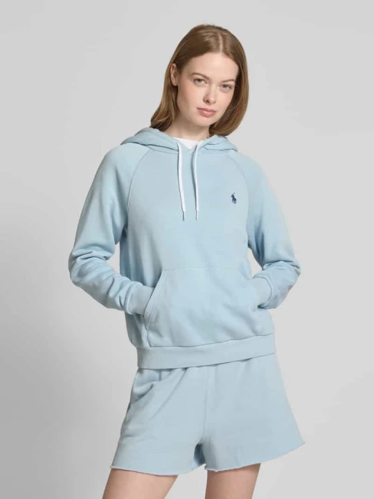 Zdjęcie produktu Bluza z kapturem i wyhaftowanym logo Polo Ralph Lauren Jasnoniebieski