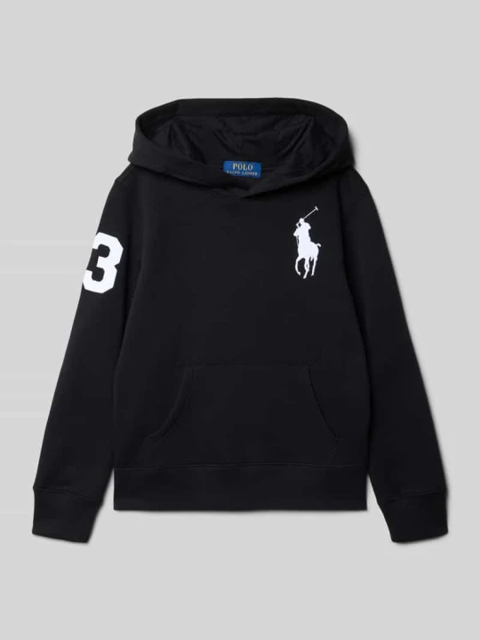 Zdjęcie produktu Bluza z kapturem i wyhaftowanym logo Polo Ralph Lauren Czarny