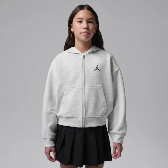 Zdjęcie produktu Bluza z kapturem i zamkiem na całej długości dla dużych dzieci Jordan Dri-FIT Perform Sport - Brązowy