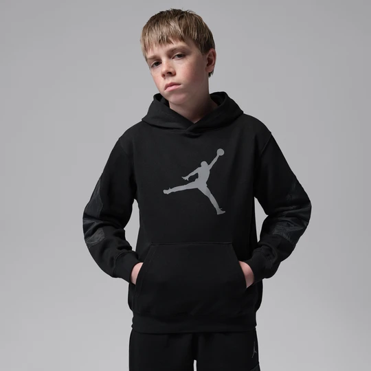 Zdjęcie produktu Bluza z kapturem Jordan z dzianiny dresowej dla dużych dzieci Hike Mike - Czerń