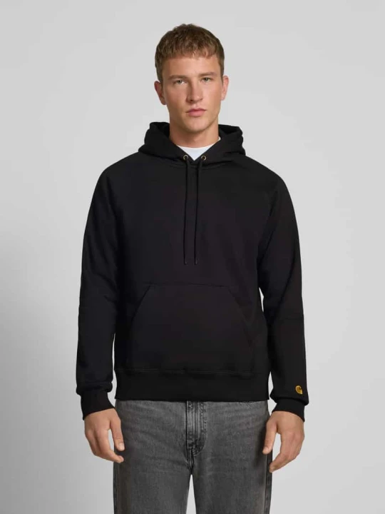 Zdjęcie produktu Bluza z kapturem, kieszenią kangurką i wyhaftowanym logo Carhartt WIP Czarny