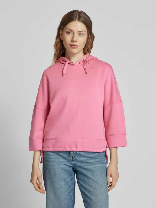 Zdjęcie produktu Bluza z kapturem krótka ze scuby z rękawem o dł. 3 / 4 Tom Tailor Mocnoróżowy