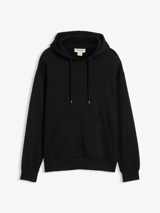 Zdjęcie produktu Bluza z kapturem, loose fit BonPrix czarny