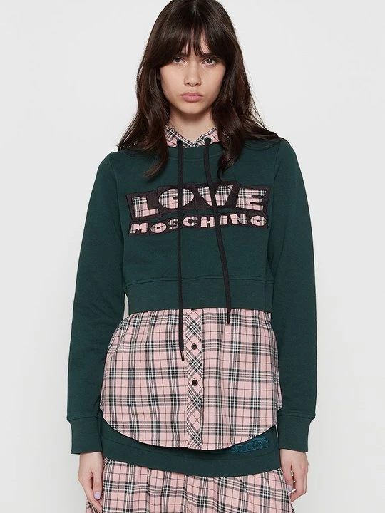 Zdjęcie produktu Bluza z kapturem LOVE MOSCHINO zielony