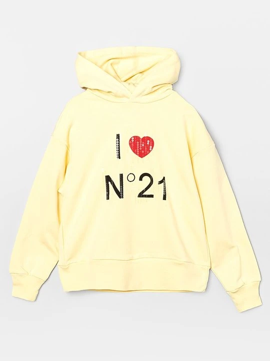 Zdjęcie produktu Bluza z kapturem N°21 jasnożółty