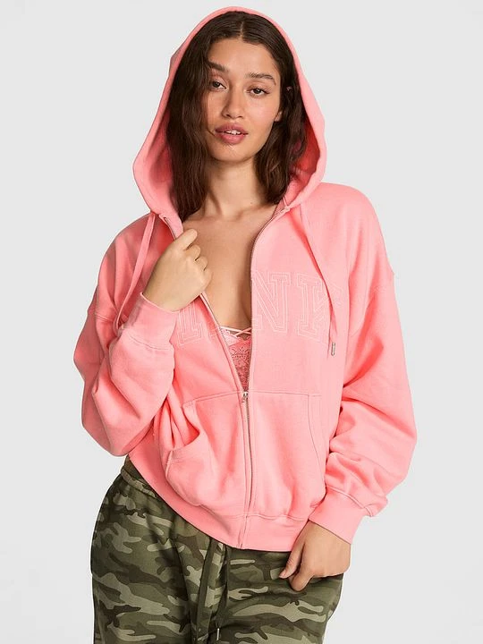 Zdjęcie produktu Bluza z kapturem na zamek Campus Fleece Victoria's Secret Różowy