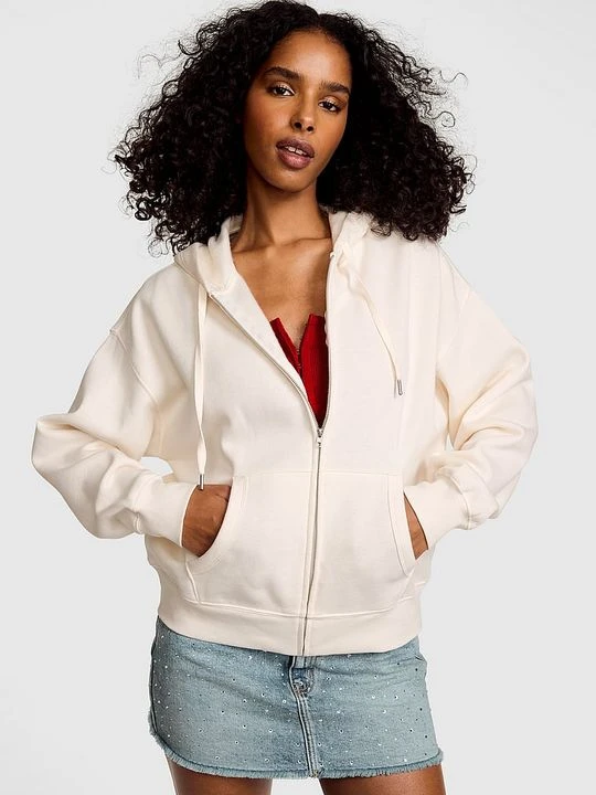Zdjęcie produktu Bluza z kapturem na zamek Campus Fleece Victoria's Secret Szary