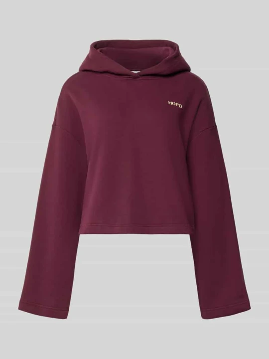 Zdjęcie produktu Bluza z kapturem o kroju boxy fit z czystej bawełny Marc O'Polo Bordowy
